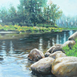 Rocks, trees & river