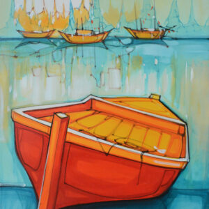 1 Red 3 yellow boats